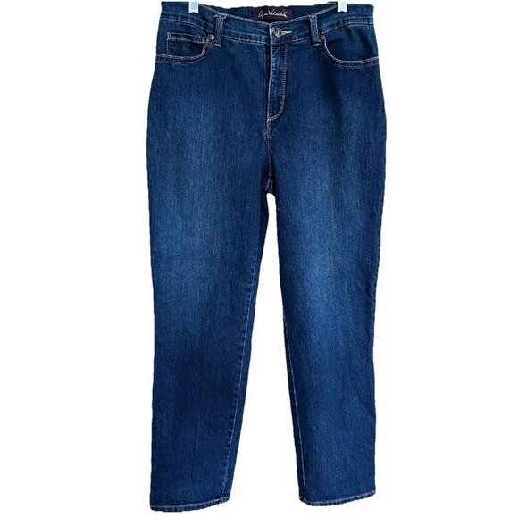 Gloria Vanderbilt Amanda Jeans Womens 10 SHORT Blue Denim Stretch 30x28 - Picture 1 of 14